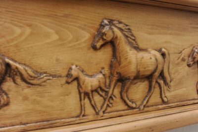 Mustangs Fireplace Mantel