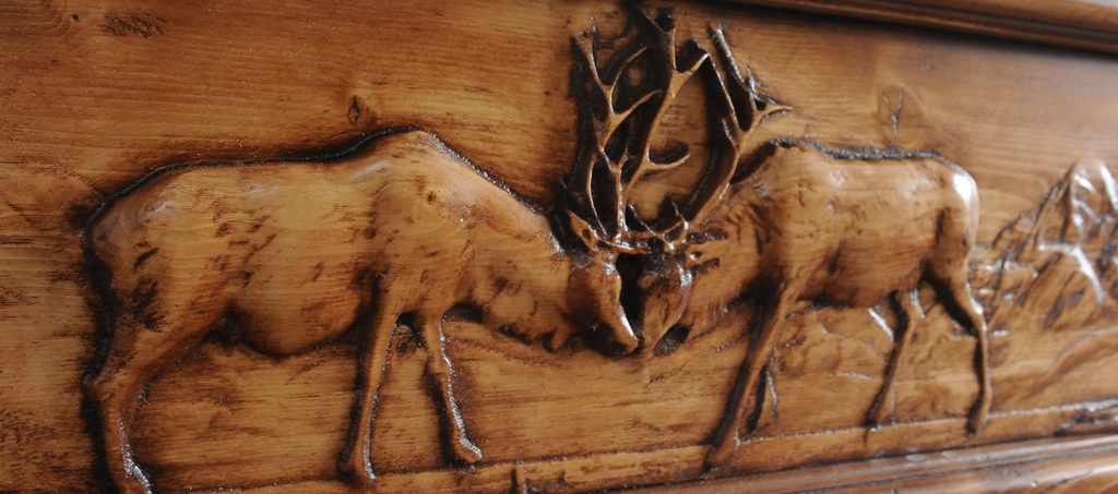 Closeup of Dueling Elk