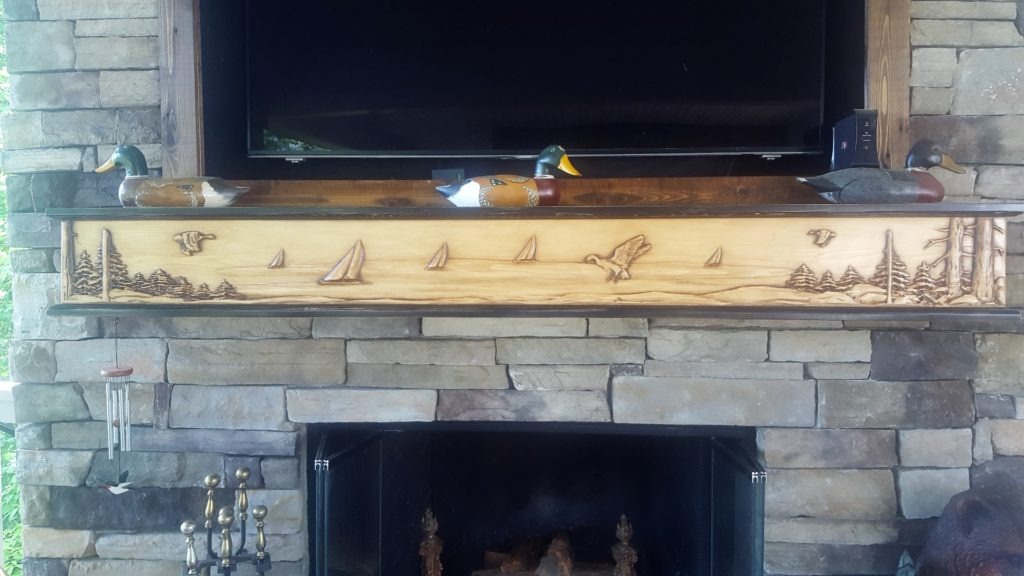 Lake House Covered Patio Mantel