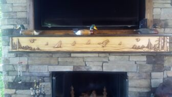 Lake House Covered Patio Mantel