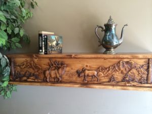 rustic cabin mantel shelf